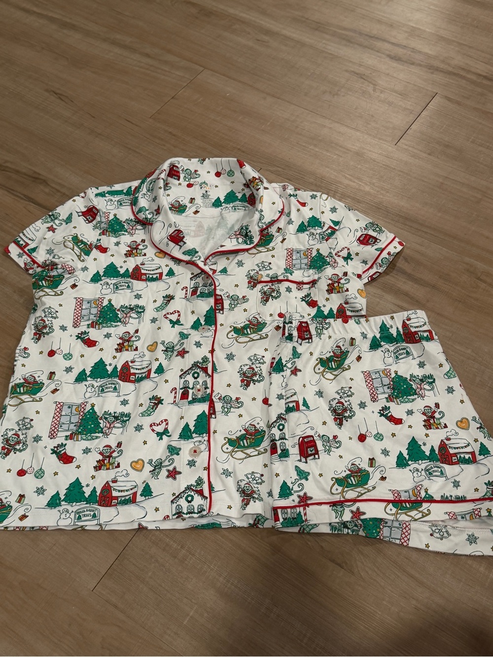 Roller Rabbit polo pajama set - Christmas print